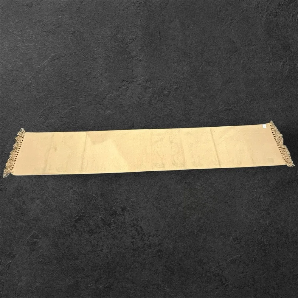 El Paso Saddleblanket Co Table Runner Kokopelli 72x13 Beige Cotton EUC
